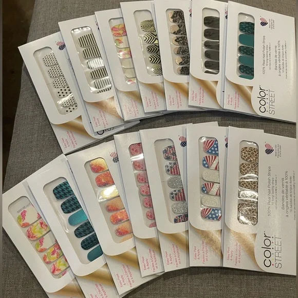 Color Street nail polish, 14 exclusive GLITTER/DESIGN colors, Brand new, sealed